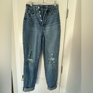 Old Navy High Rise Blue Distressed Jeans